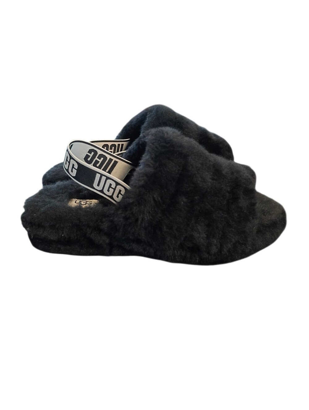 UGG Fluff Yeah Slides Black Size 9 - Picture 1 of 6